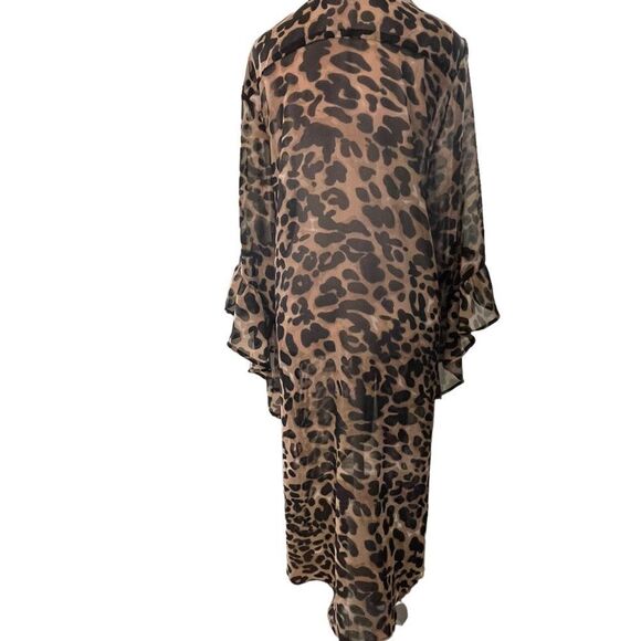 SHEER ANIMAL PRINT HI-LO JACKET, XL - Picture 9 of 9